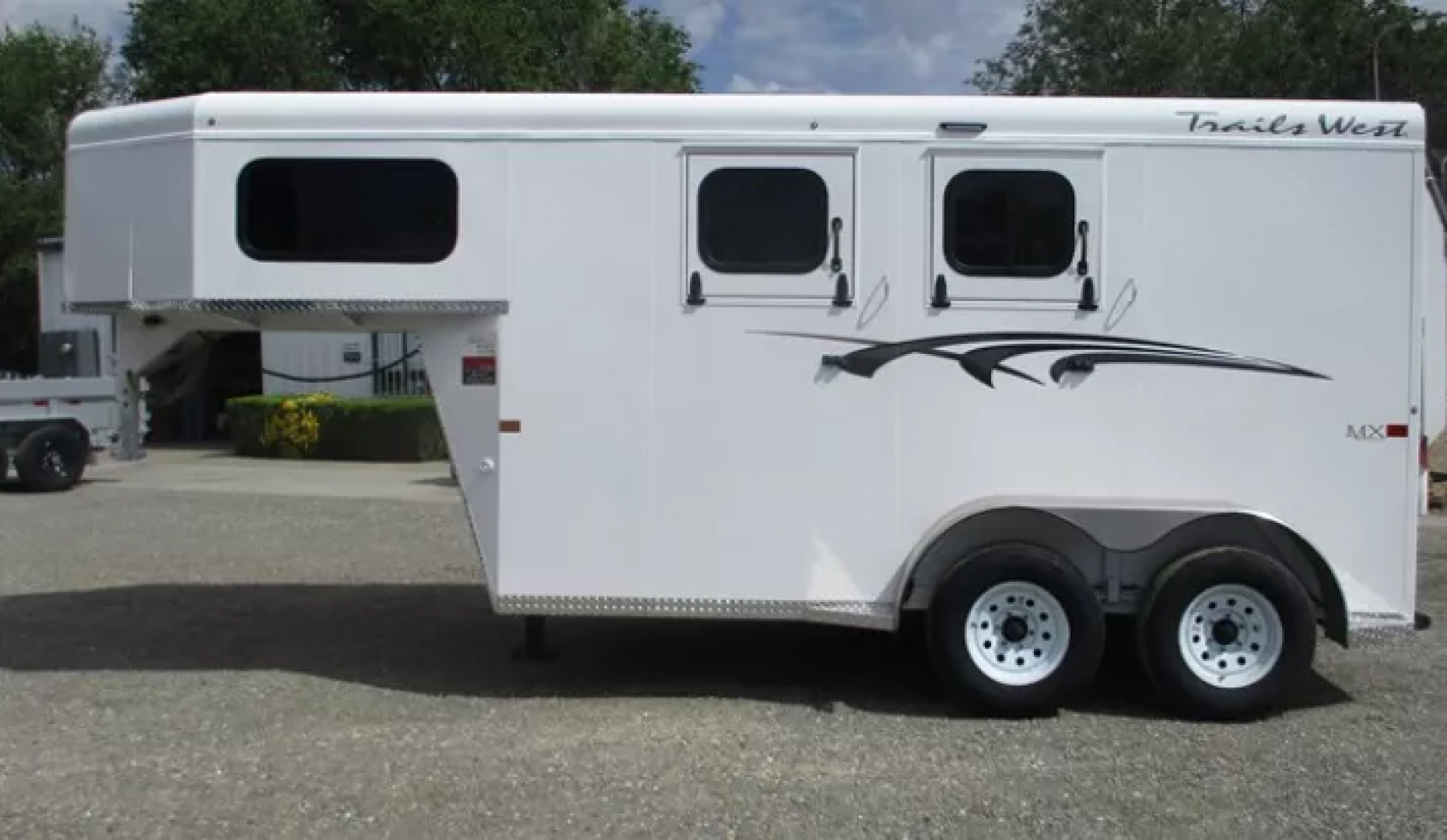 New 2026 Trails West Manufacturing Adventure MX 2H GN -Swing out saddle rack-Water Tank-7'0 Tall-Convenience pkg Horse Trailer