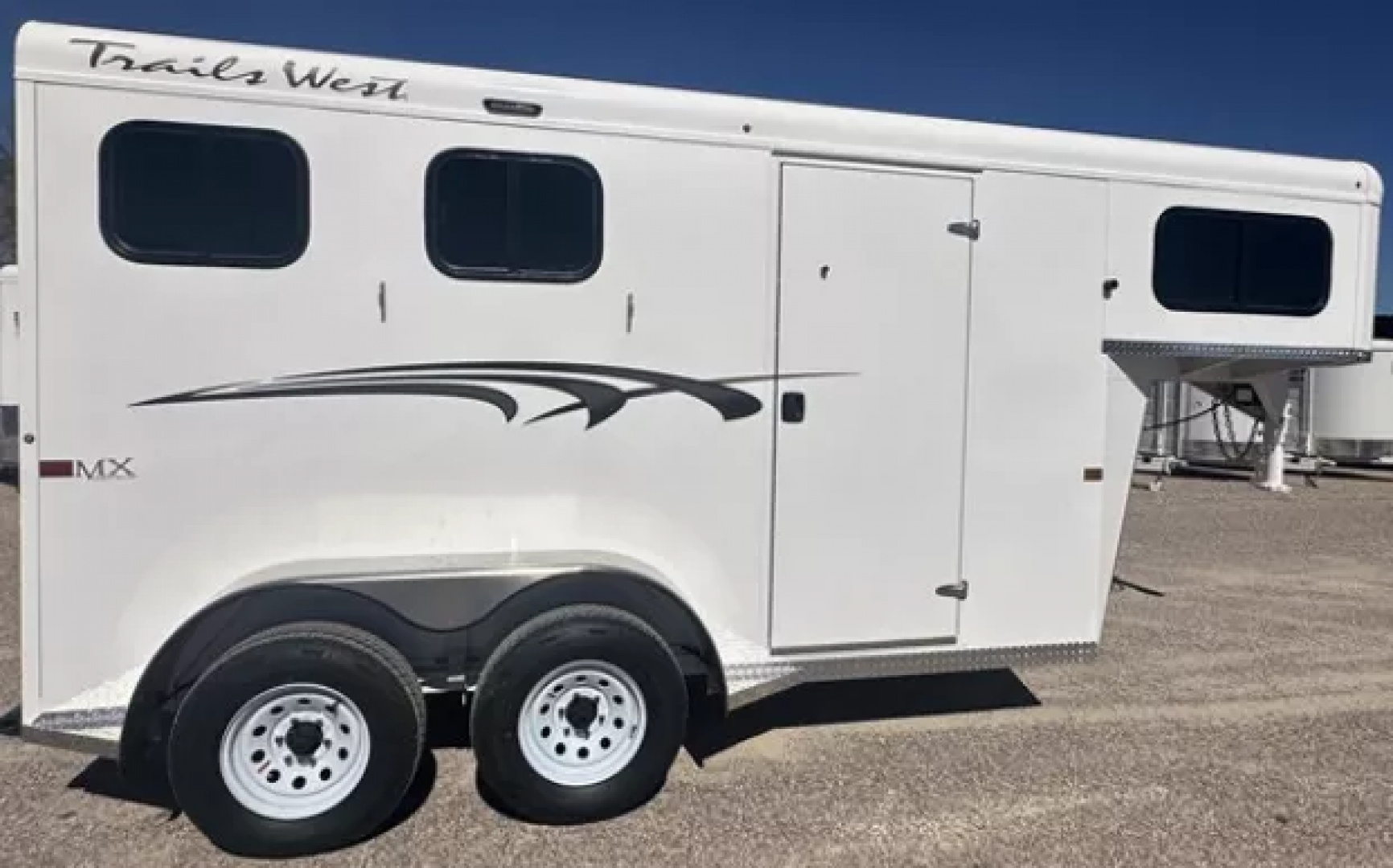 New 2026 Trails West Manufacturing Adventure MX 2H GN -Swing out saddle rack-Water Tank-7'0 Tall-Convenience pkg Horse Trailer