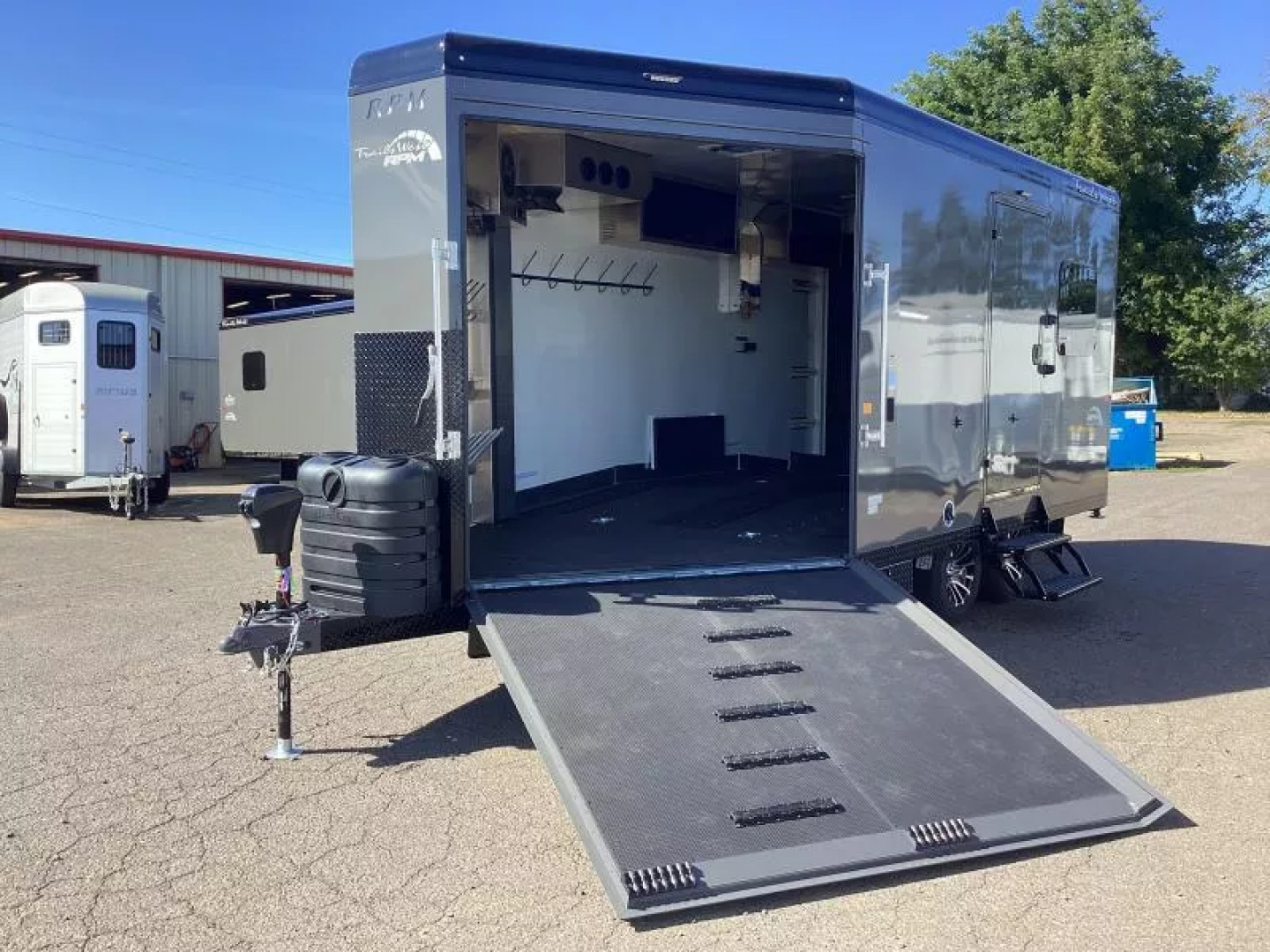 New COMING FALL 2025! 2026 Trails West RPM 20' Snowmobile Trailer-Altitude Package-30 gal. Fuel Cell w/Pump-Power Rear Ramp