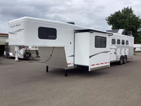 New 2026 Trails West Sierra 15x19 Horse Trailer w/Slide- Haypod & Ladder- Escape Door- Stud Divider-Mangers