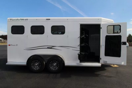 New 2026 Trails West Classic II 3 Horse Trailer-7'4" Tall-Escape Door- Convenience Package