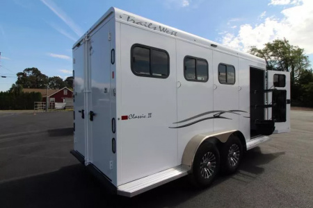 New 2026 Trails West Classic II 3 Horse Trailer-7'4" Tall-Escape Door- Convenience Package