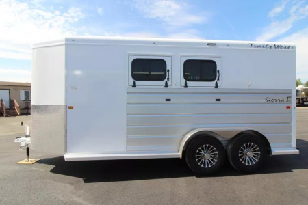 New 2026 Trails West Sierra PRICE REDUCED II 2 Horse Trailer-Side Tack-7'4" Tall - XL Dressing Room- Axle Upgrade- Convenience Package