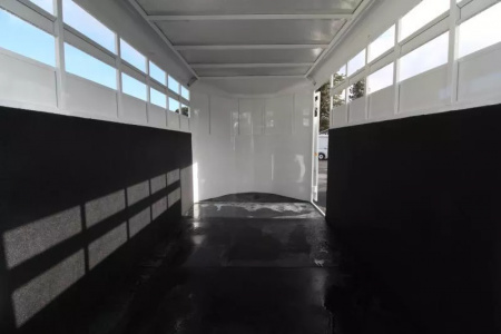 New 2026 Trails West Adventure PRICE REDUCED! 14' Stock / Stock Combo Trailer-Flood Light-Rubber Wall mats- Spare Tire