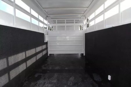 New 2026 Trails West Adventure 17' Stock / Stock Combo Trailer-Flood Light- Rubber Wall Mats- Spare Tire