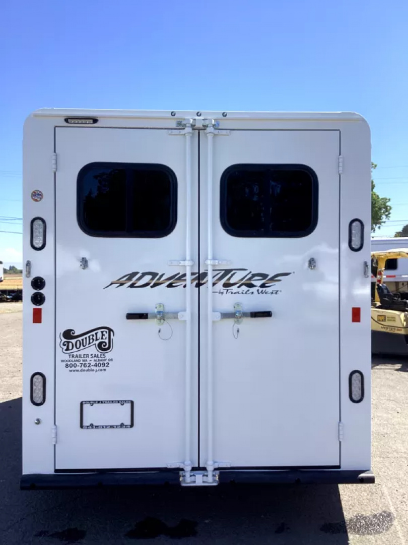 New 2026 Trails West Adventure II MX - 7'T, 6'9"W - Swing out saddle rack - Water Tank 3 Horse Trailer