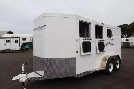 New 2026 Trails West Adventure II MX - 7'T, 6'9 W - Swing out saddle rack - Water Tank 3 Horse Trailer
