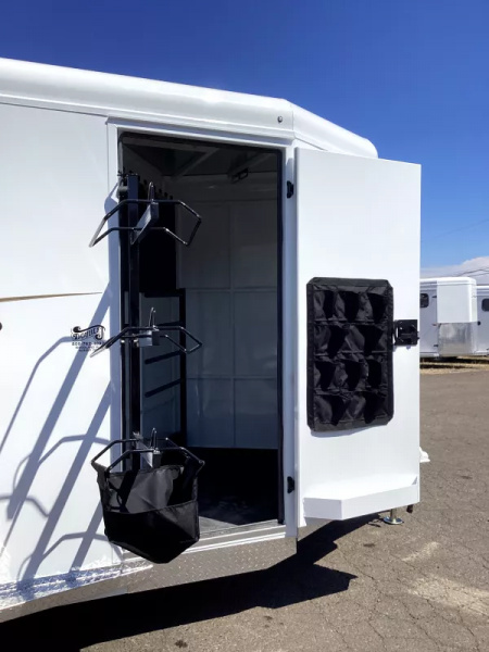 New 2026 Trails West Adventure II MX - 7'T, 6'9"W - Swing out saddle rack - Water Tank 3 Horse Trailer