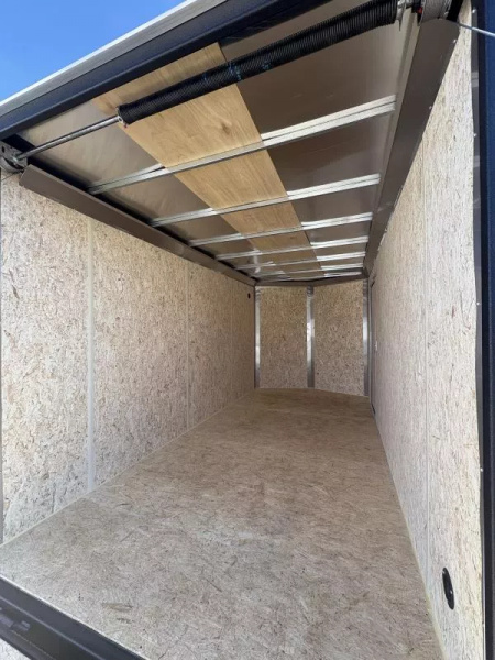 New 2026 Compass Indigo DLX 7x14 Enclosed Cargo Trailer-Rear Stabilizer Jacks, Flat Top W/ V-Nose Cargo