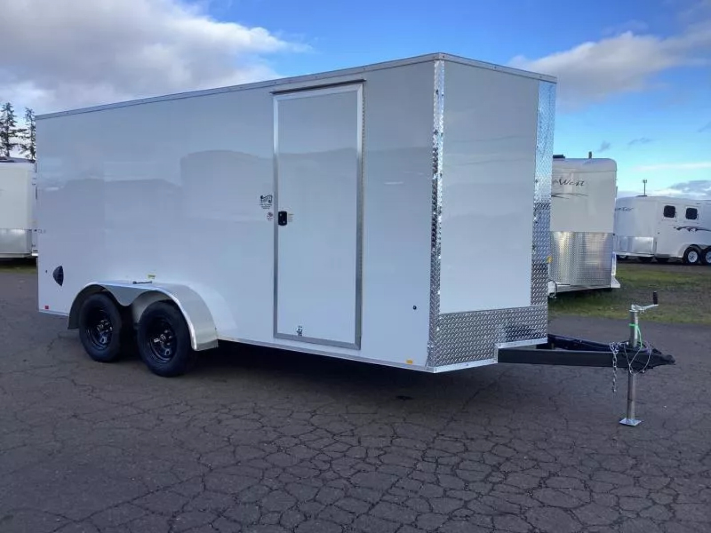 New 2026 Compass Indigo DLX 7x16 Enclosed Cargo Trailer-Rear Flat Top W/ V-Nose Cargo / Enclosed Trailer