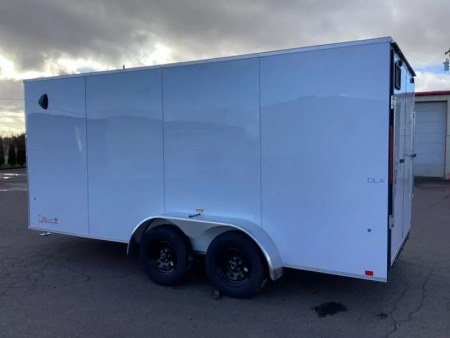 New 2026 Compass Indigo DLX 7x16 Enclosed Cargo Trailer-Rear Flat Top W/ V-Nose Cargo / Enclosed Trailer