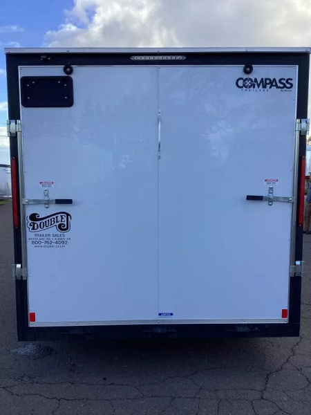 New 2026 Compass Indigo DLX 7x16 Enclosed Cargo Trailer-Rear Flat Top W/ V-Nose Cargo / Enclosed Trailer