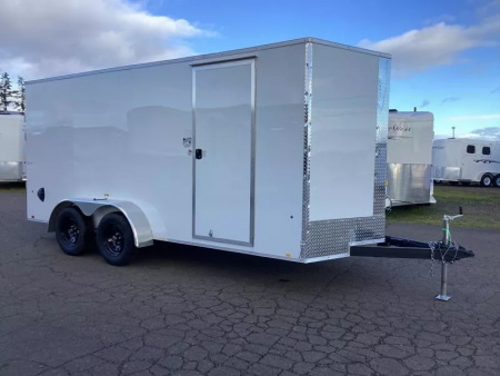 New 2026 Compass Indigo DLX 7x16 Enclosed Cargo Trailer-Rear Flat Top W/ V-Nose Cargo / Enclosed Trailer