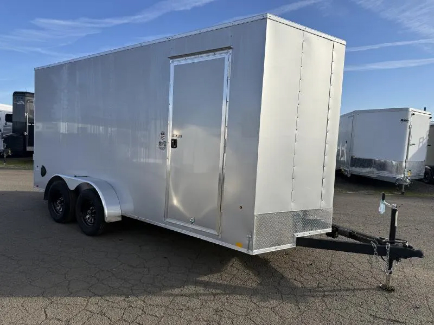 New 2026 Compass Indigo DLX 7x16 Enclosed Cargo Trailer Flat Top W/ V-Nose