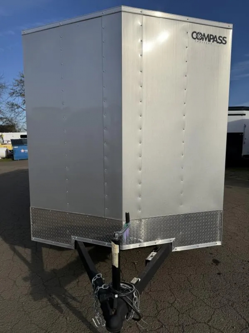 New 2026 Compass Indigo DLX 7x16 Enclosed Cargo Trailer Flat Top W/ V-Nose