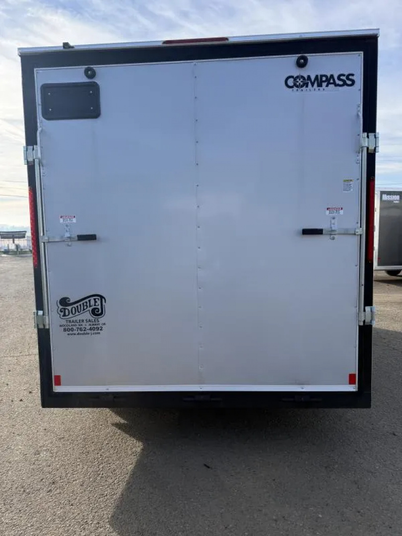 New 2026 Compass Indigo DLX 7x16 Enclosed Cargo Trailer Flat Top W/ V-Nose