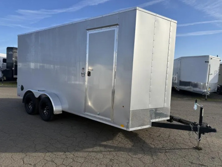 New 2026 Compass Indigo DLX 7x16 Enclosed Cargo Trailer Flat Top W/ V-Nose