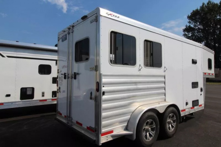 Used 2022 Exiss Escape 7204 - 4FT SW Living Quarters 2 Horse Trailer PRICE REDUCED!