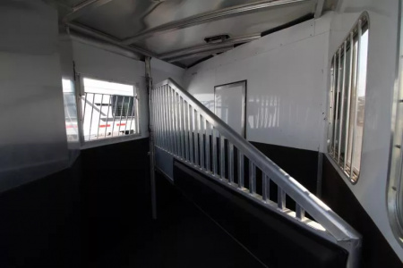 Used 2022 Exiss Escape 7204 - 4FT SW Living Quarters 2 Horse Trailer PRICE REDUCED!