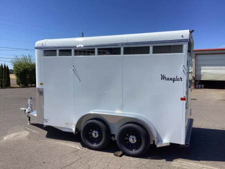 New 2026 Thuro-Bilt Wrangler 2 Horse Trailer-Telescoping Padded Dividers-Swing-Out Saddle Tree- Spare Tire- Extra Divider Catch Horse Trailer