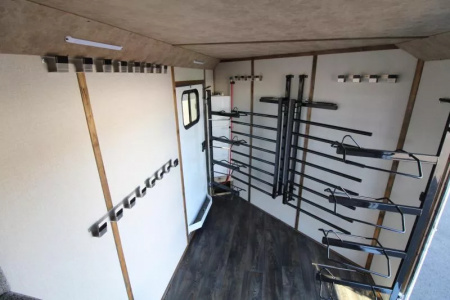 New 2026 Trails West Classic 4 Horse 5x10 SUPER TACK - Comfort Package - Escape Door - Stud Panel - 4 Horse Trailer