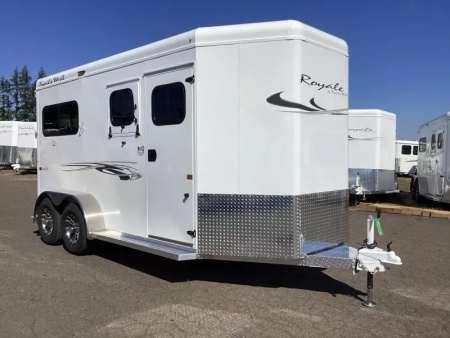 New PRICE REDUCED 2026 Trails West Royale SxST-2H BP - Straightload  - Pass thru Door - Water Tank Horse Trailer