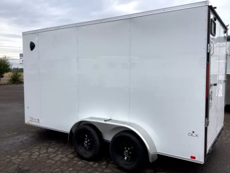 New 2026 Compass Indigo DLX 7x14 Enclosed Cargo Trailer-Rear Stabilizer Jacks, Flat Top W/ V-Nose Cargo / Enclosed Trailer