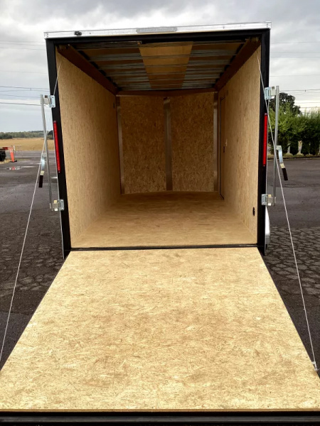 New 2026 Compass Indigo DLX 7x14 Enclosed Cargo Trailer-Rear Stabilizer Jacks, Flat Top W/ V-Nose Cargo / Enclosed Trailer