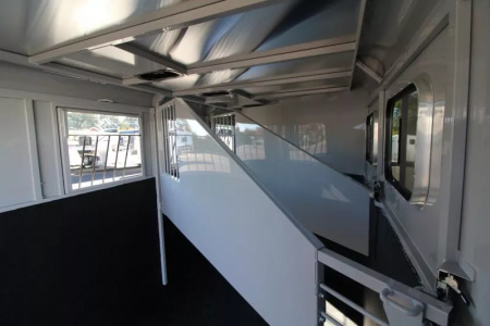 New 2026 Trails West Adventure MX II - GREY - Swing Out Saddle Rack - 3 Horse Trailer