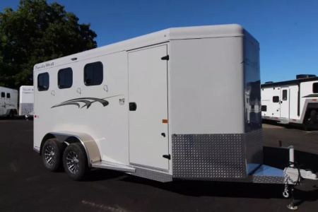 New 2026 Trails West Adventure MX II - GREY - Swing Out Saddle Rack - 3 Horse Trailer