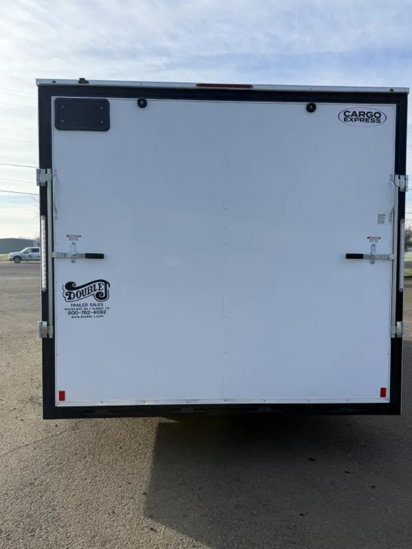 New 2026 Novae Cargo Express EX DLX 8.5' x 20' Enclosed Car Hauler, White, 6" Extra Height
