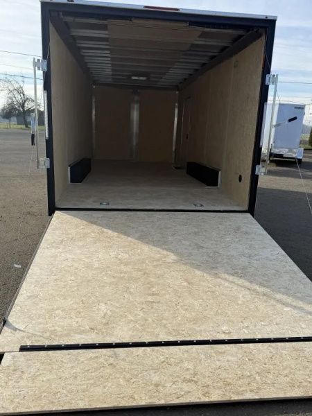 New 2026 Novae Cargo Express EX DLX 8.5' x 20' Enclosed Car Hauler, White, 6" Extra Height