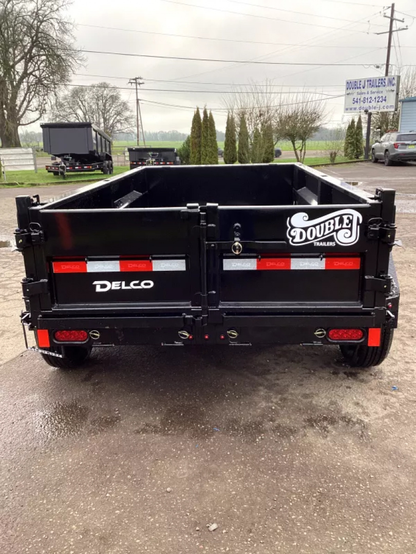 New 2026 Delco Dump Trailer 5x10 7K - Spreader gate - 18" sides - slide in ramps Dump Trailer