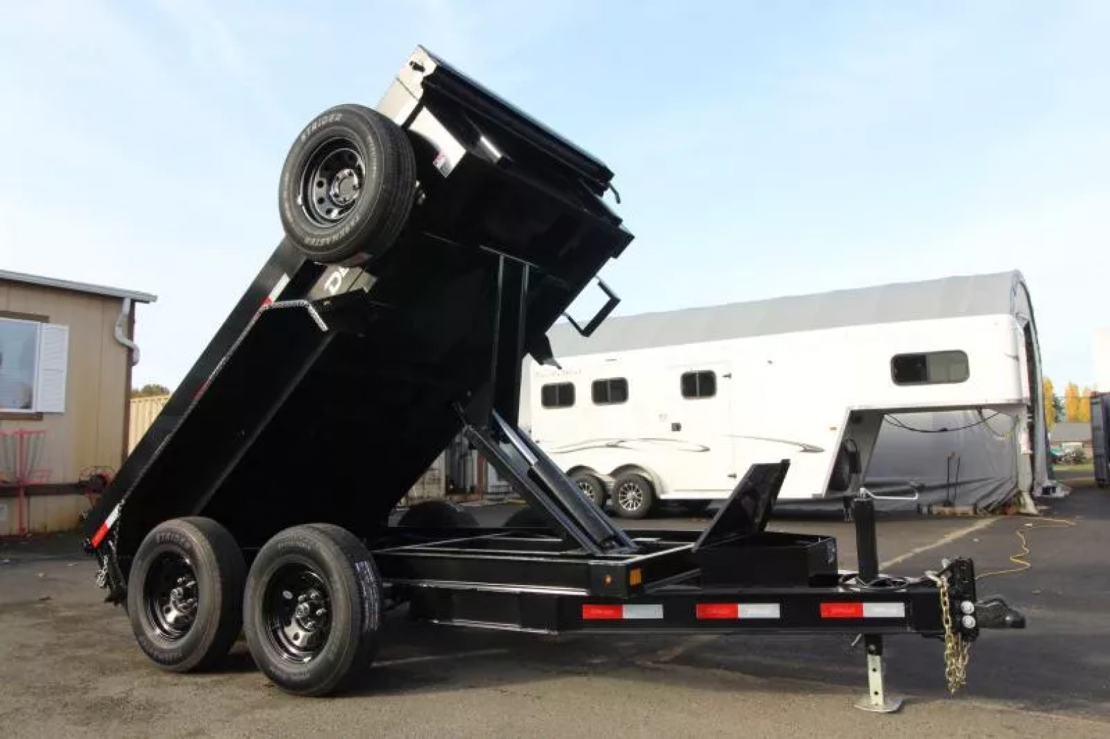 New 2026 Delco Dump Trailer 5x10 7K - Spreader gate - 18" sides - slide in ramps Dump Trailer