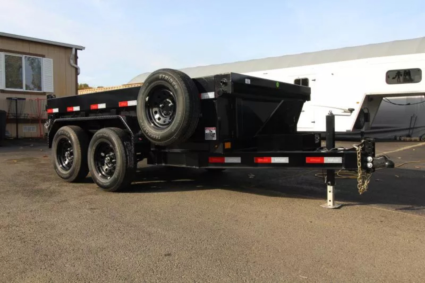 New 2026 Delco Dump Trailer 5x10 7K - Spreader gate - 18" sides - slide in ramps Dump Trailer