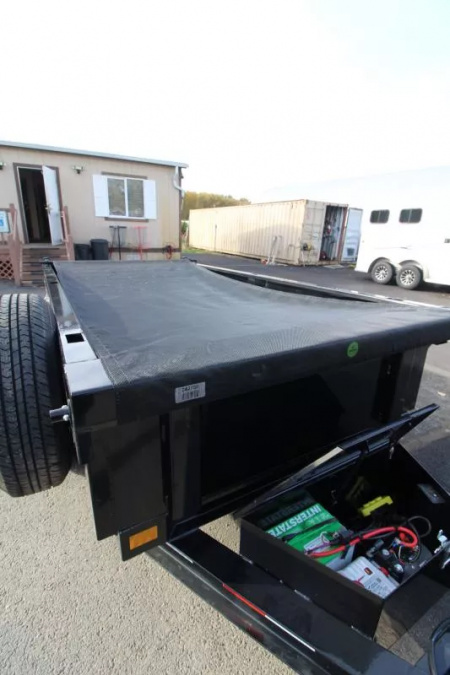 New 2026 Delco Dump Trailer 5x10 7K - Spreader gate - 18" sides - slide in ramps Dump Trailer