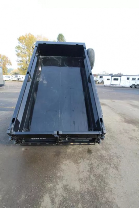 New 2026 Delco Dump Trailer 5x10 7K - Spreader gate - 18" sides - slide in ramps Dump Trailer