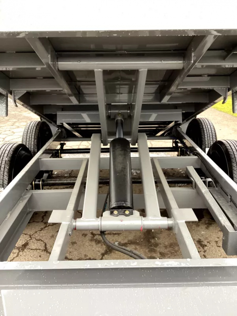 New 2026 Delco Trailers Dump Trailer 5x10 7K - Spreader gate - Jet Grey - 18" sides - slide in ramps Dump Trailer
