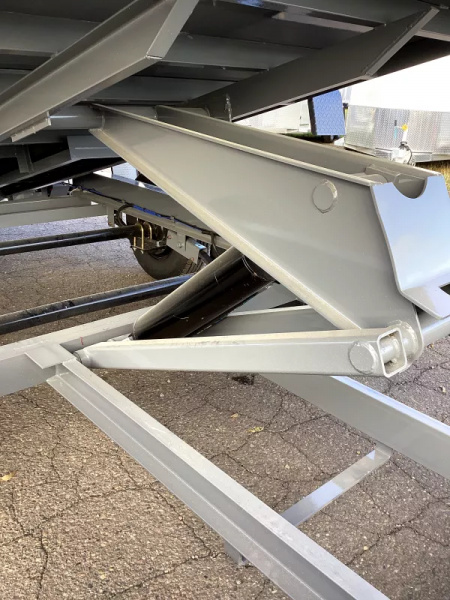 New 2026 Delco Dump Trailer 7x14 -14K - Split/Spreader gate - Jet gray- 2' sides, 6' slide in ramps