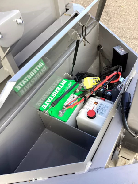 New 2026 Delco Dump Trailer 7x14 -14K - Split/Spreader gate - Jet gray- 2' sides, 6' slide in ramps