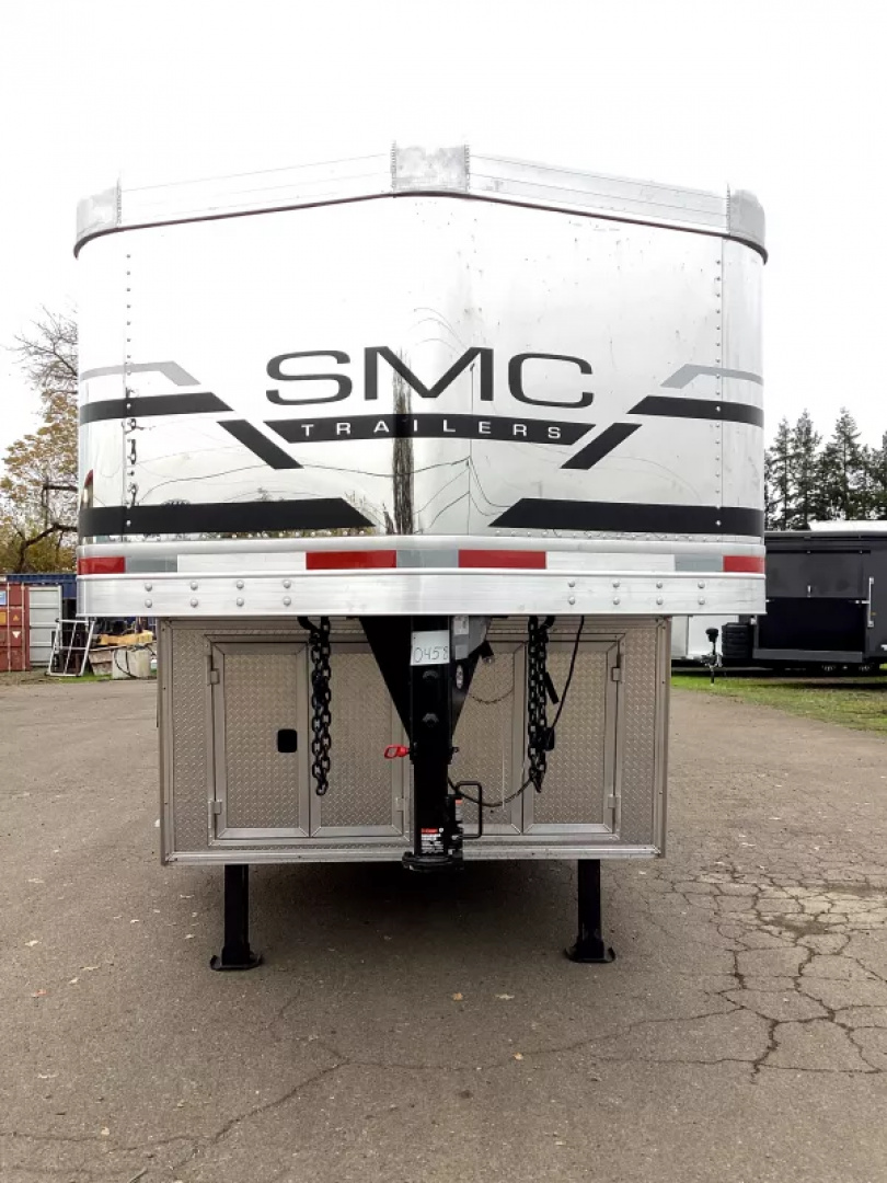 New 2026 SMC Patriot 8414SSR  8'T 8'W 13ft SW - SOFA & DINETTE - Solar - Slide Out - ALL REAL WOOD INT. -LOADED! 4 Horse Aluminum Trailer