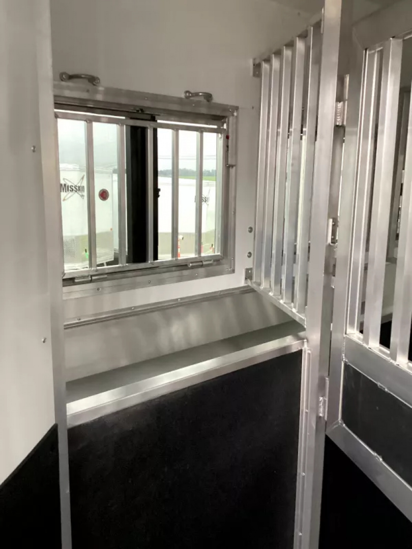 New 2026 SMC Patriot 8414SSR  8'T 8'W 13ft SW - SOFA & DINETTE - Solar - Slide Out - ALL REAL WOOD INT. -LOADED! 4 Horse Aluminum Trailer