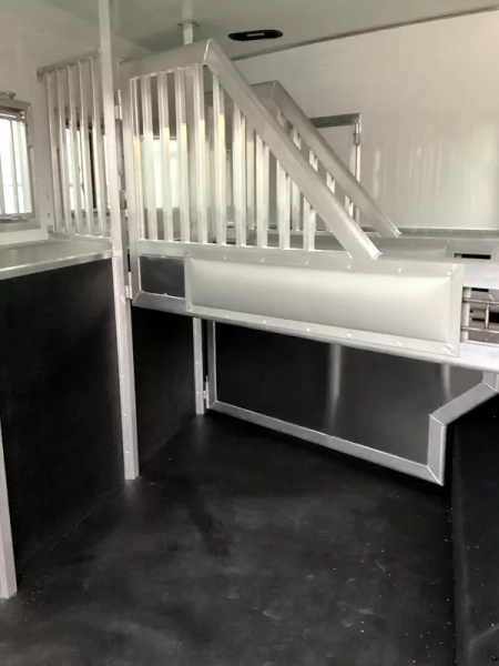 New 2026 SMC Patriot 8414SSR  8'T 8'W 13ft SW - SOFA & DINETTE - Solar - Slide Out - ALL REAL WOOD INT. -LOADED! 4 Horse Aluminum Trailer