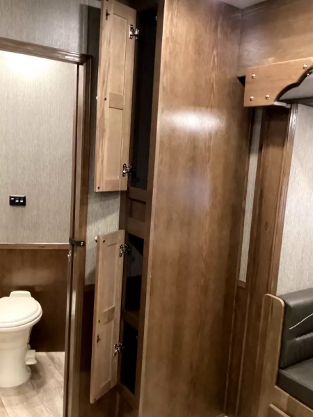 New 2026 SMC Patriot 8414SSR  8'T 8'W 13ft SW - SOFA & DINETTE - Solar - Slide Out - ALL REAL WOOD INT. -LOADED! 4 Horse Aluminum Trailer