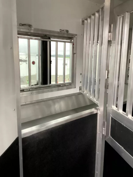 New 2026 SMC Patriot 8414SSR  8'T 8'W 13ft SW - SOFA & DINETTE - Solar - Slide Out - ALL REAL WOOD INT. -LOADED! 4 Horse Aluminum Trailer