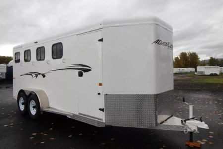 New 2026 Trails West Adventure MX II 4 Horse Trailer - Swing Out Saddle Rack