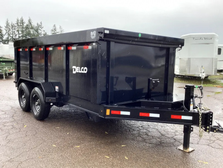New 2025 Delco 7x14 w/ 4' sides- split/spreader gate- scissor lift-tarp kit!