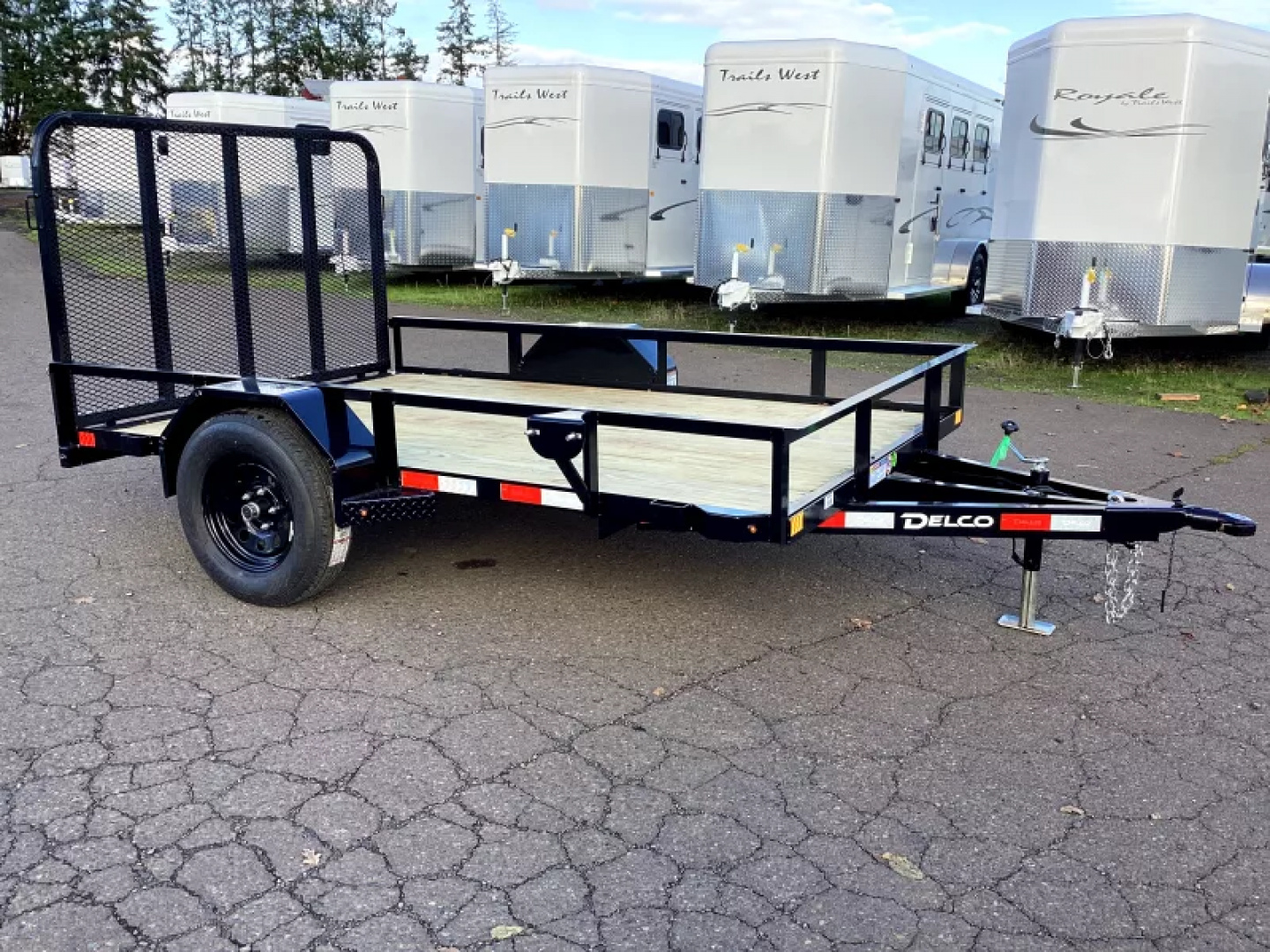 New 2026 Delco Trailer U210 Utility Trailer- Straight deck w/ 4' ramp gate- Idler axle