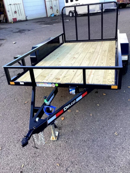 New 2026 Delco U512 Utility Trailer-Straight Deck w/ 4' Ramp Gate