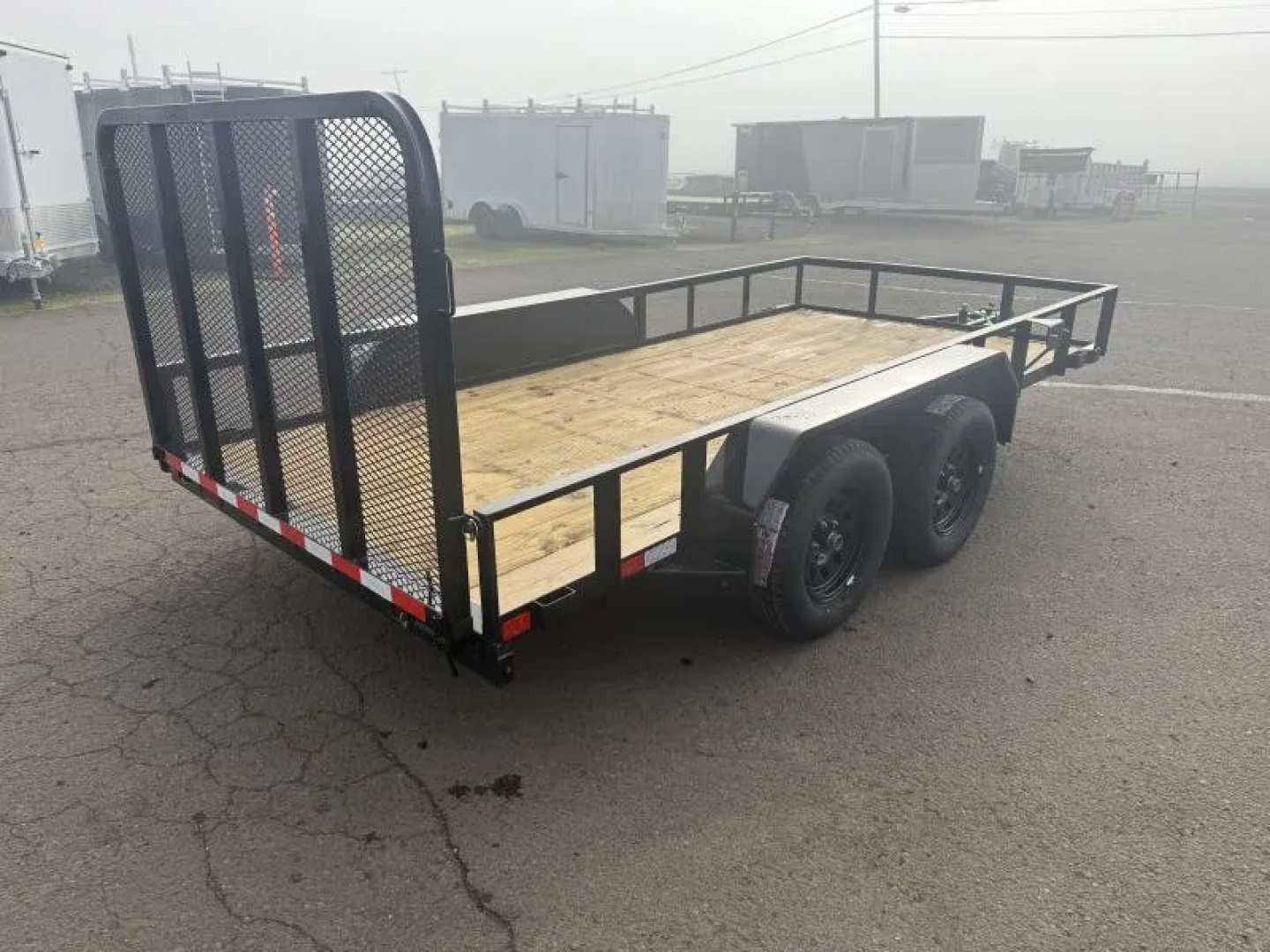 New 2026 Delco Trailers 14' Utility Trailer- Idler axle & Braked axle-4' gate- Spare & Mount!
